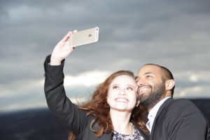 Couple taking selfie